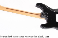 Fender Standard Stratocaster Rosewood in Black, 1988 Full Rear View
