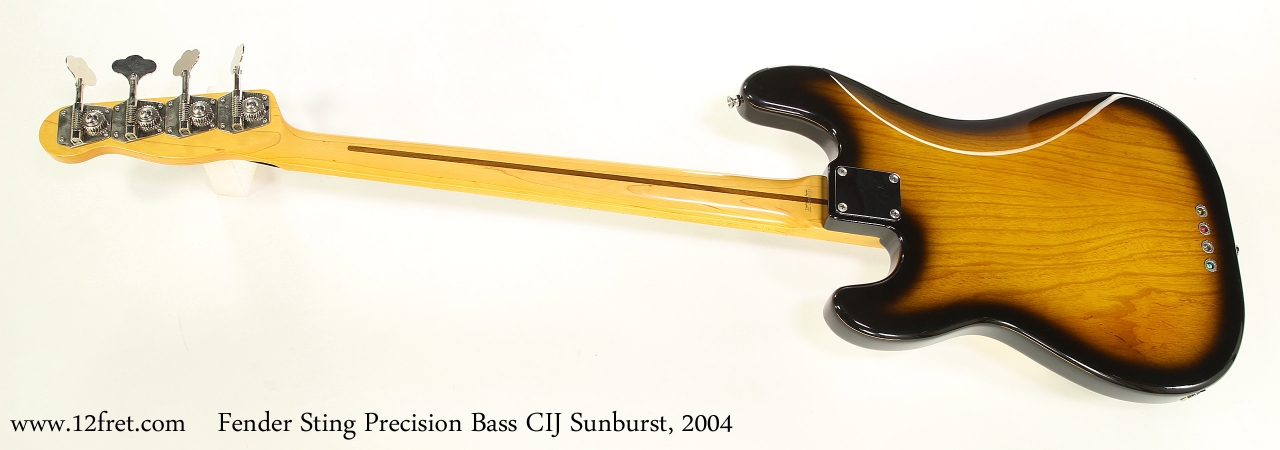 Fender Sting Precision Bass CIJ Sunburst, 2004   Full Rear View