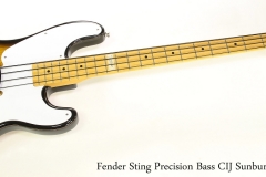 Fender Sting Precision Bass CIJ Sunburst, 2004   Full Front View