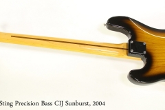Fender Sting Precision Bass CIJ Sunburst, 2004   Full Rear View