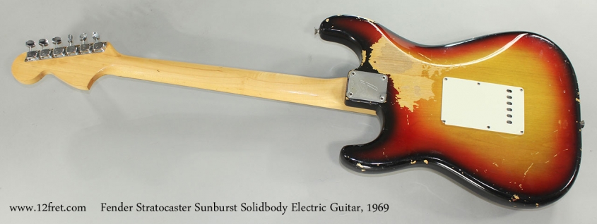 Fender Stratocaster Sunburst Solidbody Electric Guitar, 1969 Full Rear VIew