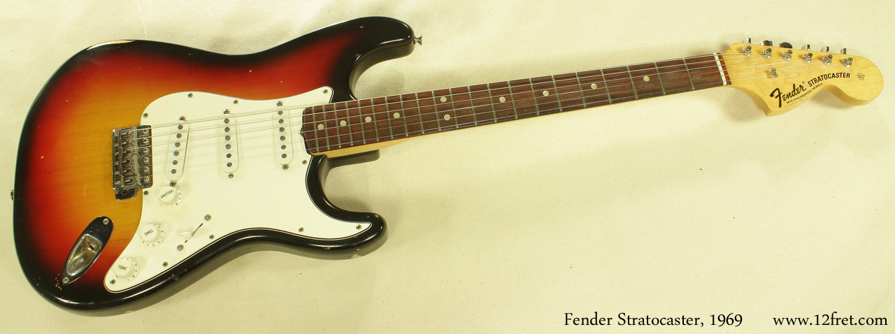Fender Stratocaster Sunburst 1969 full front view