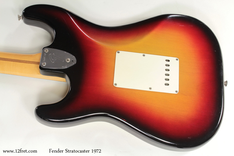 Fender Sunburst Stratocaster 1972  back