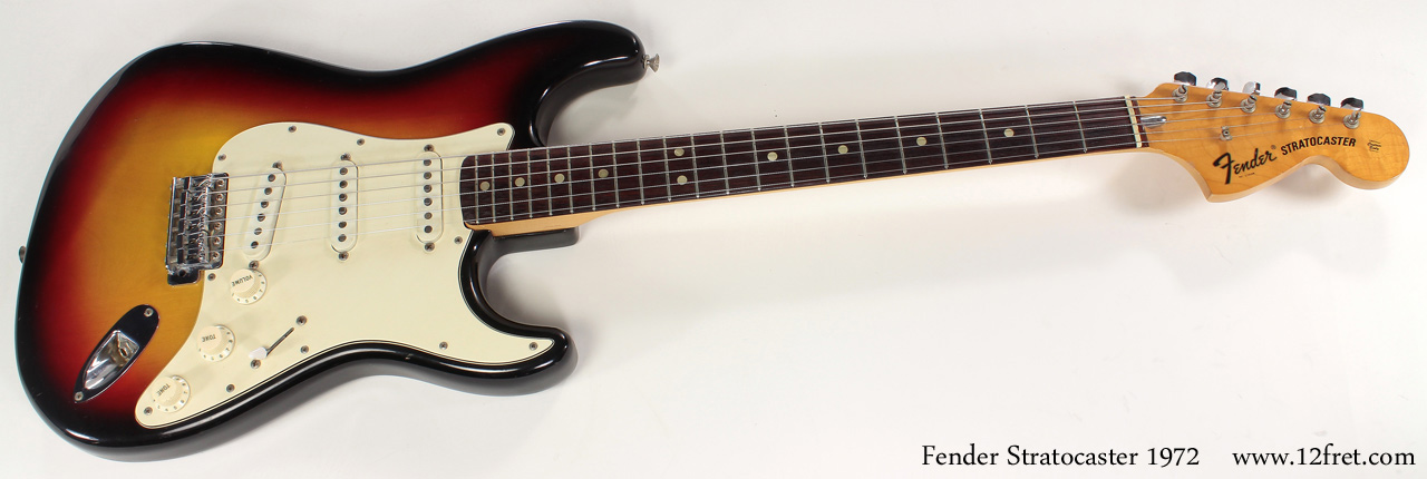 Fender Sunburst Stratocaster 1972 full front view