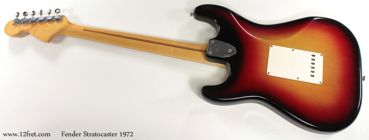 Fender Sunburst Stratocaster 1972 full rear view