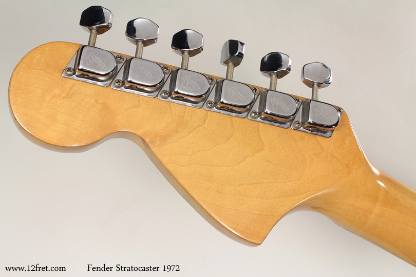 Fender Sunburst Stratocaster 1972 head rear