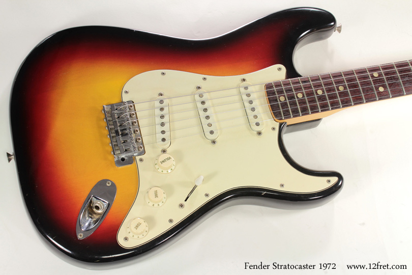 Fender Sunburst Stratocaster 1972 top