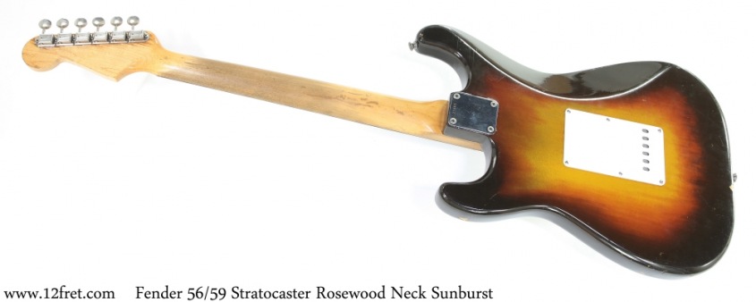 Fender 56/59 Stratocaster Rosewood Neck Sunburst Full Rear View