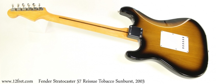 Fender Stratocaster 57 Reissue Tobacco Sunburst, 2003 Full Rear View