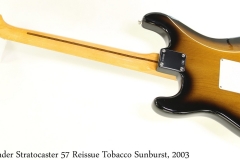 Fender Stratocaster 57 Reissue Tobacco Sunburst, 2003 Full Rear View