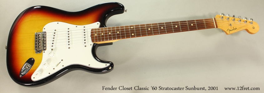 Fender Closet Classic '60 Stratocaster Sunburst, 2001 Full Front View