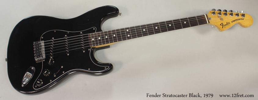 Fender Stratocaster Black, 1979 Full Front View