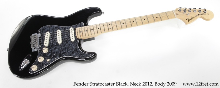 Fender Stratocaster Black, Neck 2012, Body 2009 Full Front View