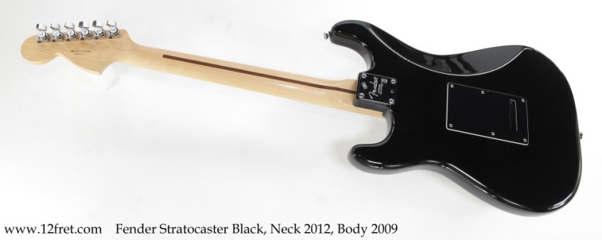 Fender Stratocaster Black, Neck 2012, Body 2009 Full Rear View