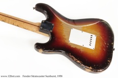 Fender Stratocaster Sunburst, 1958 Back View