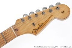 Fender Stratocaster Sunburst, 1958 Head Front View