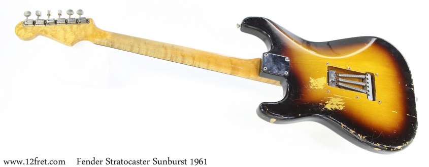 Fender Stratocaster 1961 Sunburst Full Rear View