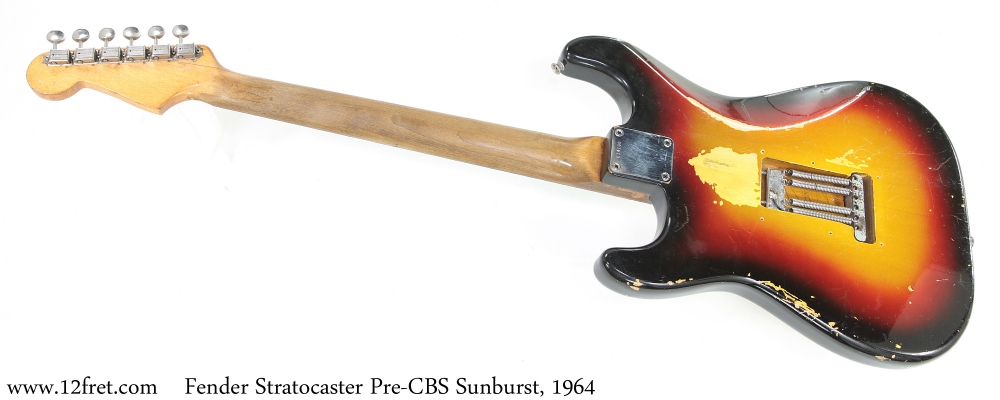 Fender Stratocaster Pre-CBS Sunburst, 1964 Full Rear View