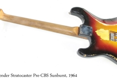 Fender Stratocaster Pre-CBS Sunburst, 1964 Full Rear View