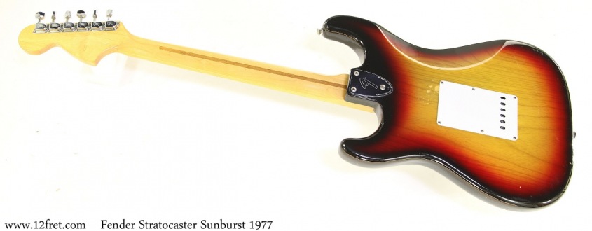 Fender Stratocaster Sunburst 1977 Full Rear View