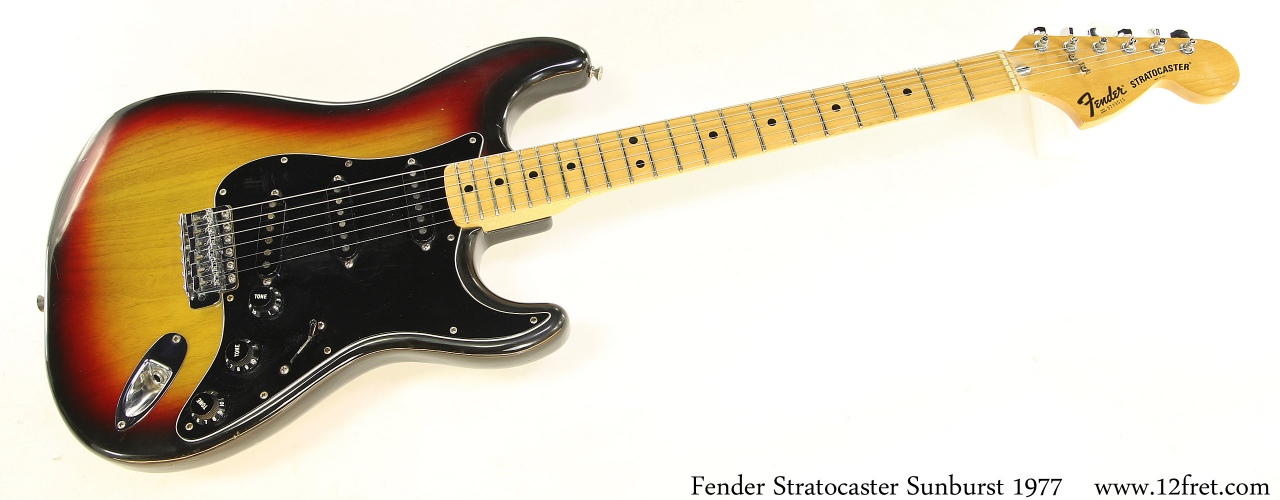 Fender Stratocaster Sunburst 1977 Full Front View