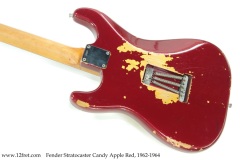 Fender Stratocaster Candy Apple Red, 1962-1964 Back View