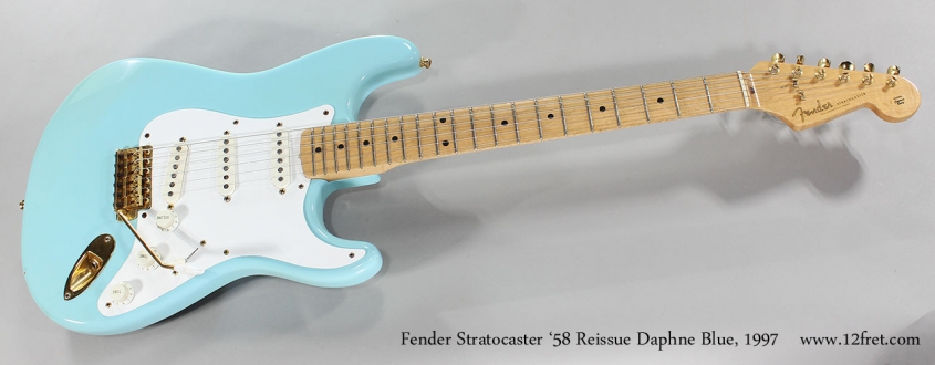 Fender Stratocaster '58 Reissue Daphne Blue, 1997 Full Front View