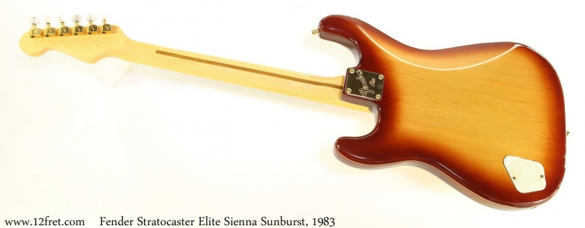 Fender Stratocaster Elite Sienna Sunburst, 1983 Full Rear View
