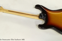 Fender Stratocaster Elite Sunburst 1983  Full Rear View