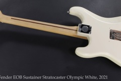 Fender EOB Sustainer Stratocaster Olympic White, 2021 Full Rear View