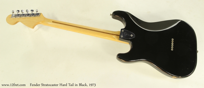 Fender Stratocaster Hard Tail in Black, 1973  Full Rear View