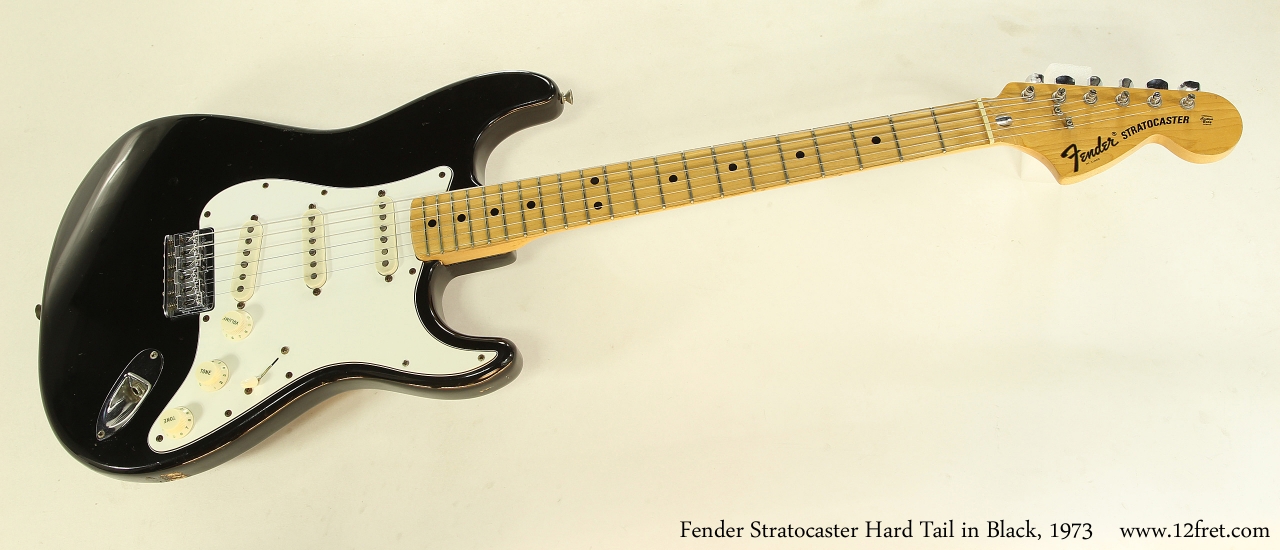 Fender Stratocaster Hard Tail in Black, 1973  Full Front View