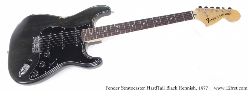 Fender Stratocaster HardTail Black Refinish, 1977 Full Front View