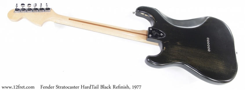 Fender Stratocaster HardTail Black Refinish, 1977 Full Rear View