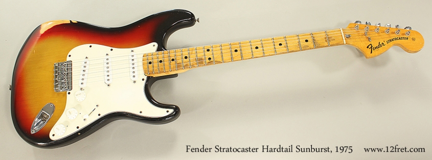 Fender Stratocaster Hardtail Sunburst, 1975 Full Front View