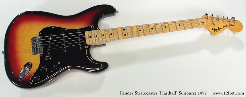 Fender Stratocaster Hardtail Sunburst 1977 full front view
