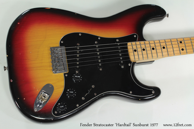 Fender Stratocaster Hardtail Sunburst 1977 top