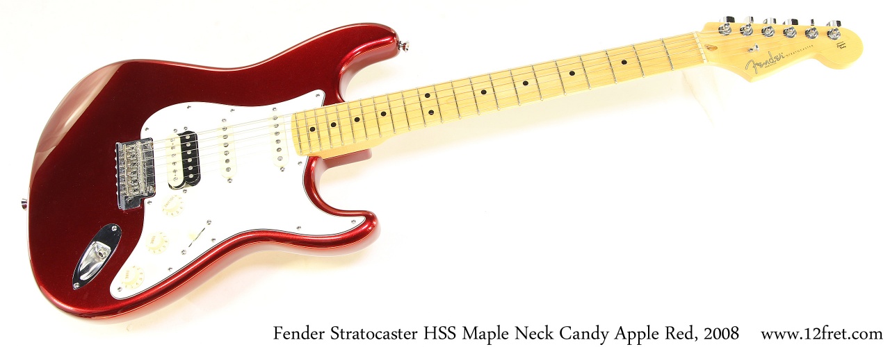 Fender Stratocaster HSS Maple Neck Candy Apple Red, 2008 Full Front View