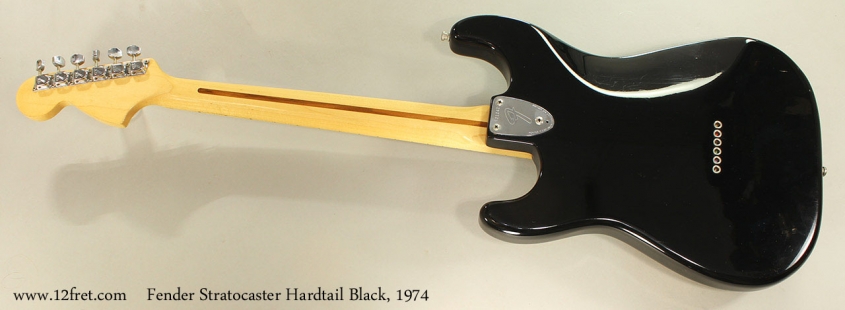 Fender Stratocaster Hardtail Black, 1974 Full Rear View