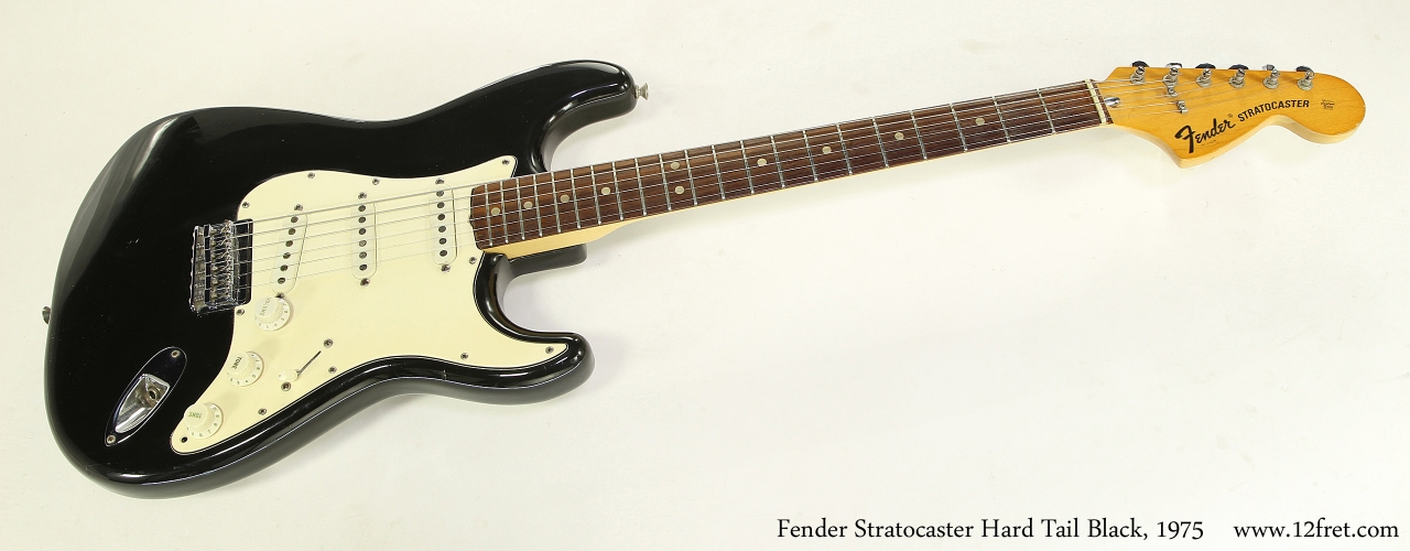 Fender Stratocaster Hard Tail Black, 1975   Full Front View