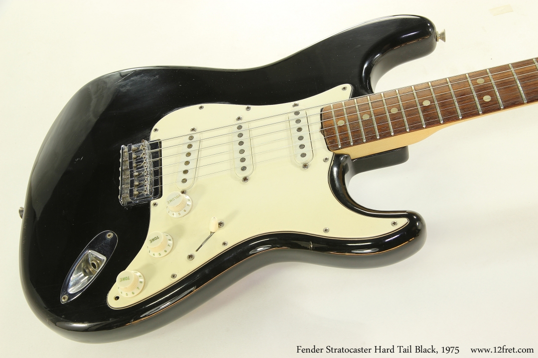 Fender Stratocaster Hard Tail Black, 1975    Front View