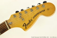 Fender Stratocaster Hard Tail Black, 1975  Head Front View