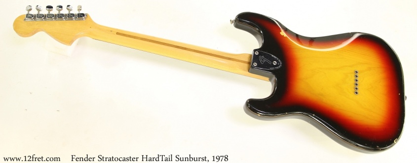 Fender Stratocaster HardTail Sunburst, 1978 Full Rear View