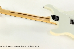 Fender Jeff Beck Stratocaster Olympic White, 2006   Full Rear View