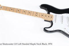 Fender Stratocaster LH Left Handed Maple Neck Black, 1974 Full Front View