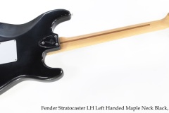 Fender Stratocaster LH Left Handed Maple Neck Black, 1974 Full Rear View