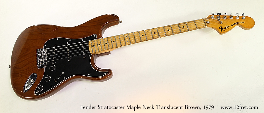 Fender Stratocaster Maple Neck Translucent Brown, 1979  Full Front View