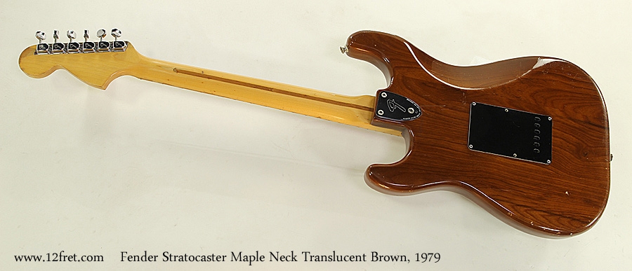 Fender Stratocaster Maple Neck Translucent Brown, 1979  Full Rear View