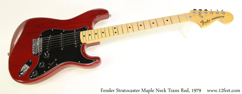 Fender Stratocaster Maple Neck Trans Red, 1979 Full Front View