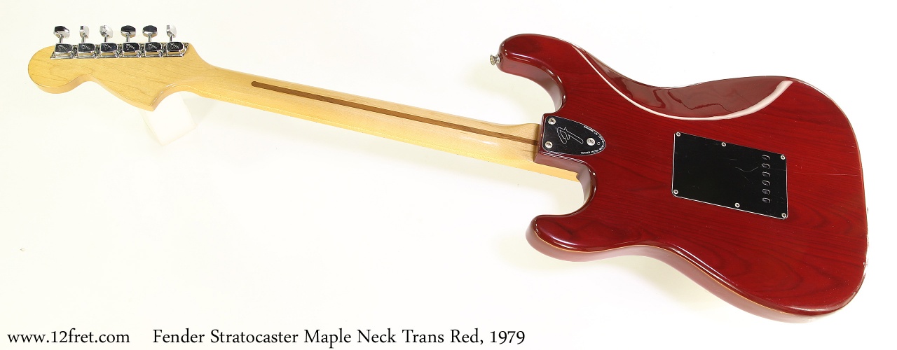 Fender Stratocaster Maple Neck Trans Red, 1979 Full Rear View